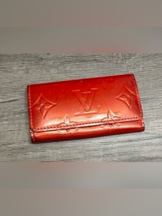 Louis Vuitton Handbags - Louis Vuitton Red Vernis Embossed Monogram Key Holder
